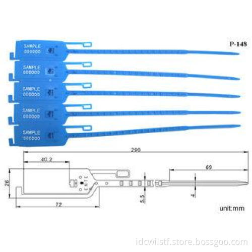 Blue Truck Seals Security Seals Plastic , Iso 17712 High Se